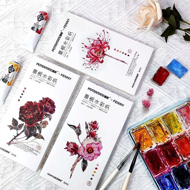 Ink Blotter Paper - POTENTATE 책갈피 수채화 종이, 100% 코튼
