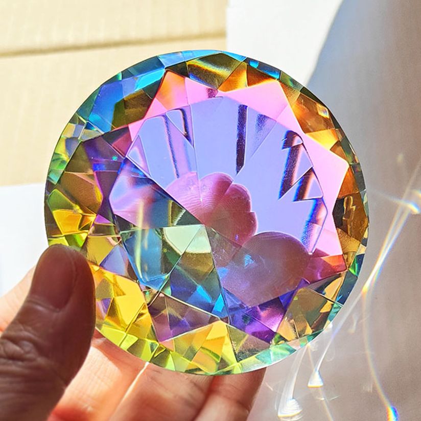 Paper Weight Crystal - 30-80mm AB 다채로운 K9 크리스탈 다이아몬드